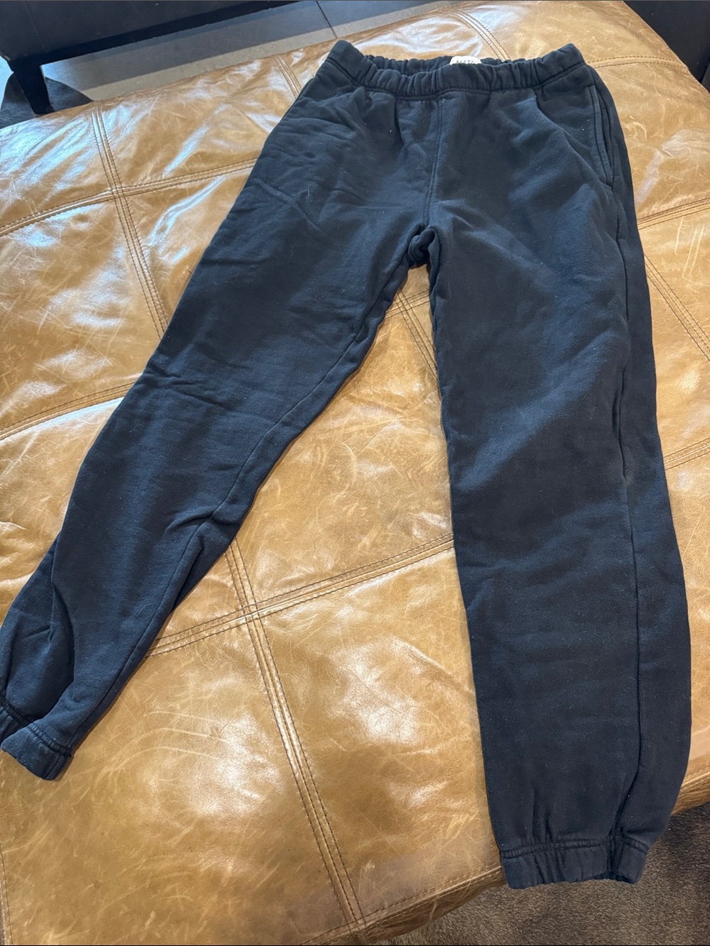 MATE the Label Organic Fleece Relaxed Joggers - Jet Black - Small - Picture 4 of 9